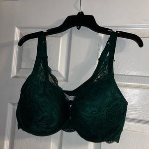 Green Auden lace push-up bra